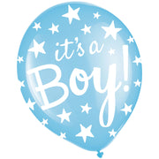 100 x 12" Printed Latex Balloons - "It's a Boy"